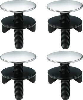 Sink-01 Willbond 4 Pieces Kitchen Sink Hole Cover Faucet Cap Tap Black