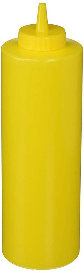 Psb-24y Winco 6-piece Squeeze Bottles 24-ounce Yellow