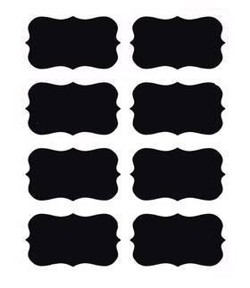 Windspeed 608506541180 36pcs Chalkboard Labels Reusable Blackboard Stickers For The 50 X 35mm Black