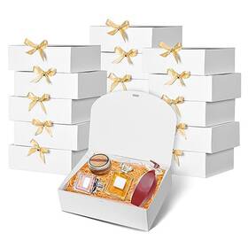 Wluseaxi 710946739765 Elegant 12pack White Gift Boxes With Lids 12x9.8x3.1 Inch Ribbon Wedding