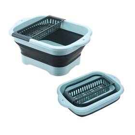 Wmkjds Sy-2024-Ⅱ 11l 2.91 Gallon Collapsible Dish Basin With Drain Plug Space Sav