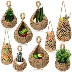 Woanger-basket-01 Woanger 9 Pcs Jute Fruit Hanging Baskets For Kitchen Boho Woven Wall Brown Woanger-basket-01 Woanger 9 Pcs Jute Fruit Hanging Baskets For Kitchen Boho Woven Wall Brown