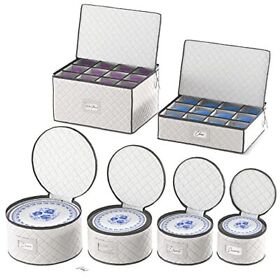 Woffit China Storage Containers 6 Pack Quilted Dinnerware And Stemware Set Woffit China Storage Containers 6 Pack Quilted Dinnerware And Stemware Set