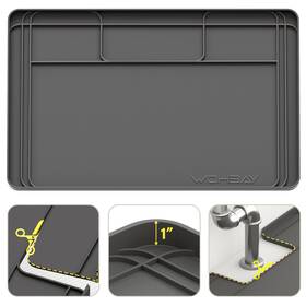 Wohbay 771077465619 Under Sink Mats For Kitchen Waterproof 34 Inch X 22 Or Smaller Cut To Fit