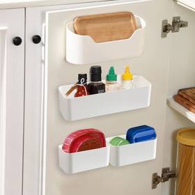 Min-wonderjune-1491 Wonderjune 4 Pack Adhesive Cabinet Door Organizer Lid Wall Mounted
