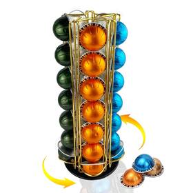 Ch-01485g Worbic Coffee Pod Holder Carousel Organizer For Nespresso - 35 Capsule Ho
