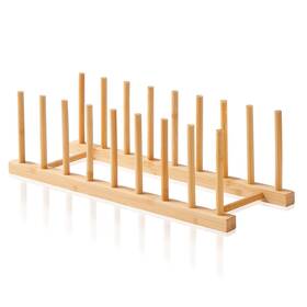 Prb0801 Worthyeah Bamboo Dish Dying Rack - Pot Lid Plate Organizer Holder For Cabinet Cutting