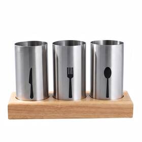 Wskc 682228904478 4pc Flatware Caddy Holder Stainless Steel Small