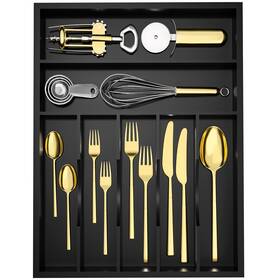 Ws-2213 Wushizhuhun Utensil Organizer Silverware Drawer - 7 Slots Bamboo Tra