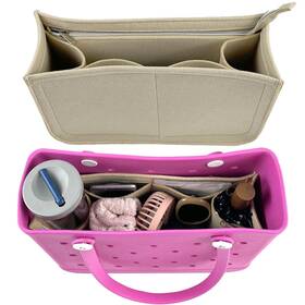 Uk1054 Wzlmouao Rubber Beach Bag Organizer Liner With Felt Insert Divider And Zippered Storag Uk1054 Wzlmouao Rubber Beach Bag Organizer Liner With Felt Insert Divider And Zippered Storag