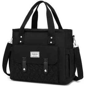 Uk1945 Wzlmouao Uk1945#-lunch Womens Insulated Lunch Bag Black Nylon 13.5 Inch X 6.8 11.5
