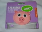Xbco3kh Kikkerland Talking Pig Bag Clip Oink New 612615086784