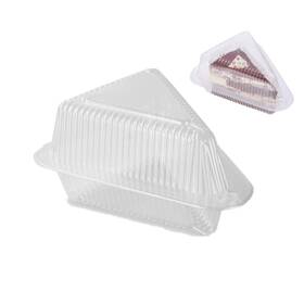 Xizhi 745245537545 Set Of 100 Cake Slice Container Cheesecake Holder Transp