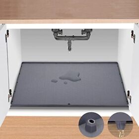 Xpiy Under Sink Mat For Kitchen Cabinet Liner 34inch X 22inch Silicone Waterproof