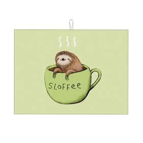 Xrelzrs 251351670023 Sloth Coffee Dish Drying Mat For Kitchen Counter Large Xl 18 X 24 Inch Dishes