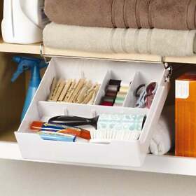 5100680 Xtra Drawer Lightweight Extra Storage Organizer Easy Shelf Add On Blue Sh