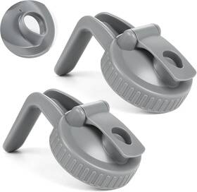 Xylanor 759041156879 Mason Jar Pour Spout Lid For Wide Mouth Jars Pitcher 2 Pack Grey