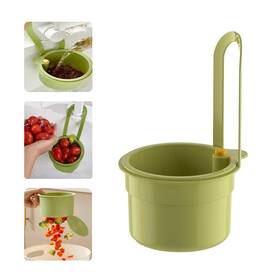 Xzqioue 037936935281 Hanging Sink Drain Basket Press Automatic Dumping Kitchen Food Waste Cat