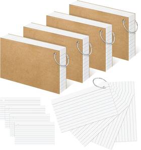 Safew35 Yaguao White Index Cards 3x5 Inch Flash With Ring Lined Flashcards