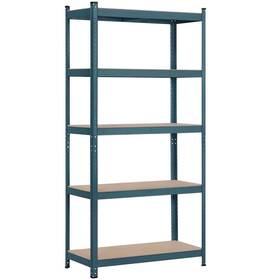 Yaheetech 646256195154 71in 5-tier Metal Mdf Storage Rack Adjustable Shelves 386lb Yaheetech 646256195154 71in 5-tier Metal Mdf Storage Rack Adjustable Shelves 386lb