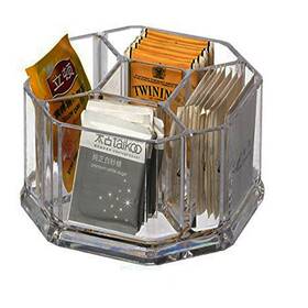 Yakri 702373806042 Acrylic Tea Bags Holder Coffee Sugar Bag Case Guest Room Organizer Storage Bo