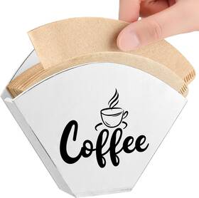 Aub09pdg1w15 Yalikop Cone Coffee Filter Holder Farmhouse Storage Container Wall-mount Vinta