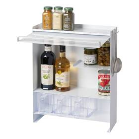 Yamazaki Home 903208020091 Concealable Spice Rack Steel - L 6.42 X W 14.96 H 19.37 Inches