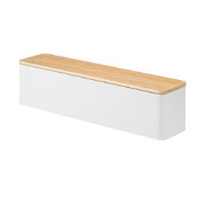 Yamazaki Home 903208054065 Utensil Case Plastic And Wood Lid - L 2.95 X W 12.87 H 3.15