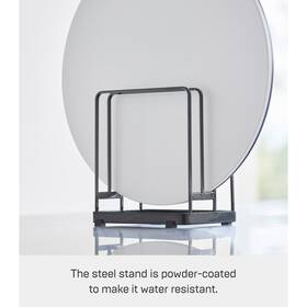 Yamazaki Home 903208061797 Round Cutting Board Stand Steel - L 4.65 X W