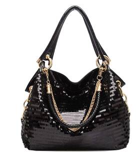 Yan Show 746535696511 Women Patent Leather Chain Handbags Large Shoulder Bags For Ladies Sequin Purse Yan Show 746535696511 Women Patent Leather Chain Handbags Large Shoulder Bags For Ladies Sequin Purse