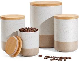 Yangbaga 734914631578 Canisters Sets For Kitchen Countertop-set Of 4 Ceramic Canis