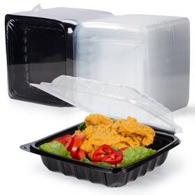 Yr8-1tz-25 Yangrui Takeout Containers 8 Inch 34 Oz 25 Pack - Steam Resistant Clamshell Lid