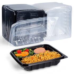 Yr9-3-3-45 Yangrui Food Containers 9.5 Inch 38 Oz 45 Pack - Anti Fog Lid Shrink Wrap Commerc