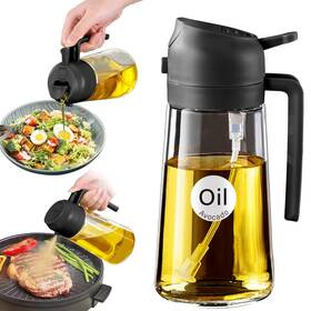 Os-104 Yarramate 16oz/470ml Glass Olive Oil Sprayer For Cooking With Stickers 2 In 1