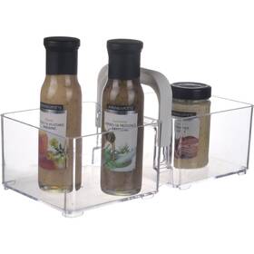 Ybm Home 813644021276 Ybmhome Condiment Organizer Bin With Handle Clear