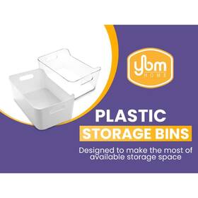 Ybm Home 813644021559 Ybmhome Open Bin Storage Basket Kitchen Pantry Caddy Clear