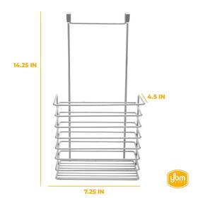 Ybm Home Inc. 813644022174 Ybmhome Over The Door Storage Basket Kitchen Cabinet White 1-pack
