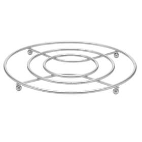 Ybm Home Inc. 813644022273 Chrome Plated Steel Footed Wire Plate Steam Rack Silver