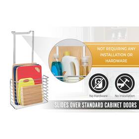 Ybm Home Inc. 840323685238 Ybmhome Over The Door Storage Basket Kitchen Cabinet White 6-pack