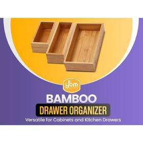 Ybm Home & Kitchen 813644023195 And Bamboo 14-inch Long X 10-inch Wide Brown