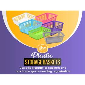 Ybmhome 810053490303 Small Plastic Storage Basket For Organizing Kitchen Pantry Green