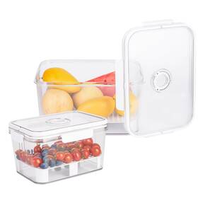 Yl-bxh-1 Yelfxii 2 Pcs Fruit Storage Containers For Fridge With Timer And Strainer 5.5l 2.3l Br