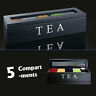 Yfd1487435 Slots Compartments Wood Tea Box Bag Lid Container 6132227683668