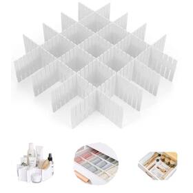 Ygapuzi 783914272717 8pcs Diy Plastic Grid Drawer Dividers Adjustable Organizer Sto