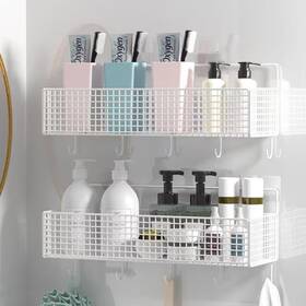 Hsbasket001 Yickhewen 2 Pack Hanging Wall Wire Baskets Metal Storage Bin Rack For Ki