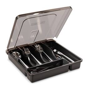 Yicochi 709307255907 Utensil Holder For Countertop With Lid Plastic Silverware Tray Drawer 5