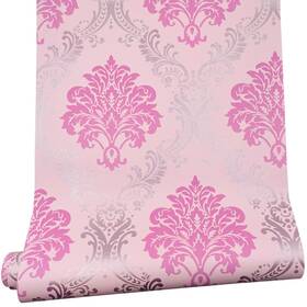 A-100143 Yifasy Damask Wallpaper 32.8 Ft Roll Revamp Dining Table Storage Bins Wall Furniture