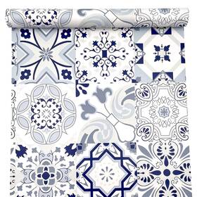 302055-fba Yifel Yifely Retro Porcelain Shelving Paper Peel-stick Shelf Liner Removable Drawer