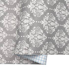 302141-fba Yifel Y Graywhite Damask Shelf Liner Peel And Stick Pvc Drawer Paper Covering Apartment