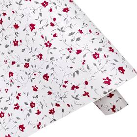 Yifely 606413208899 Red Rural Floral Shelf Liner Locker Decor Sticker Self-adhesive Furniture Pap
